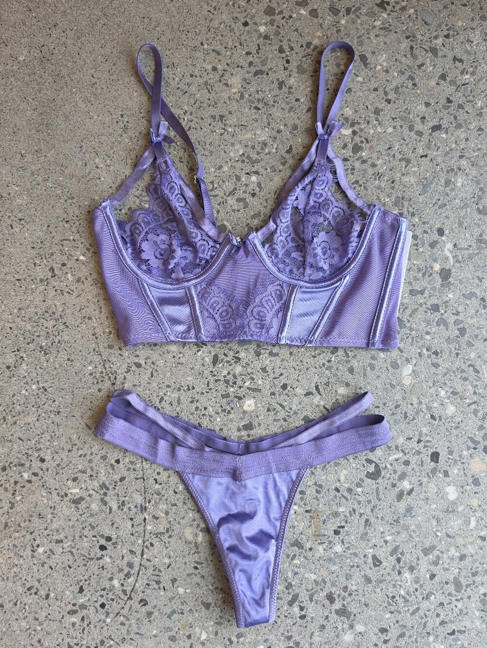 Lilac Purple Lingerie Set
